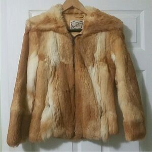 Faux Fur Women's Jacket in Tan and Cream Smart Shops Spitzers Inc Coat